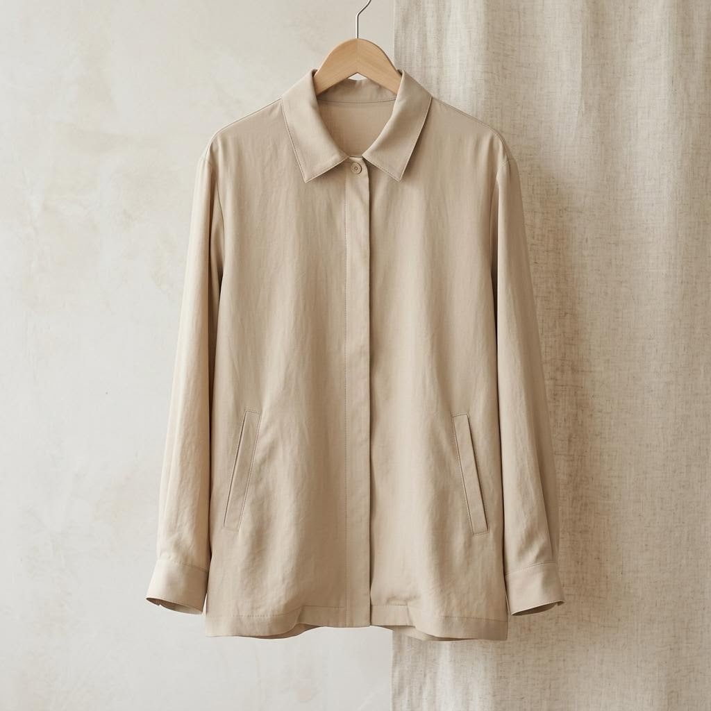 軽量レイヤー ジャケットの平置き正面の様子